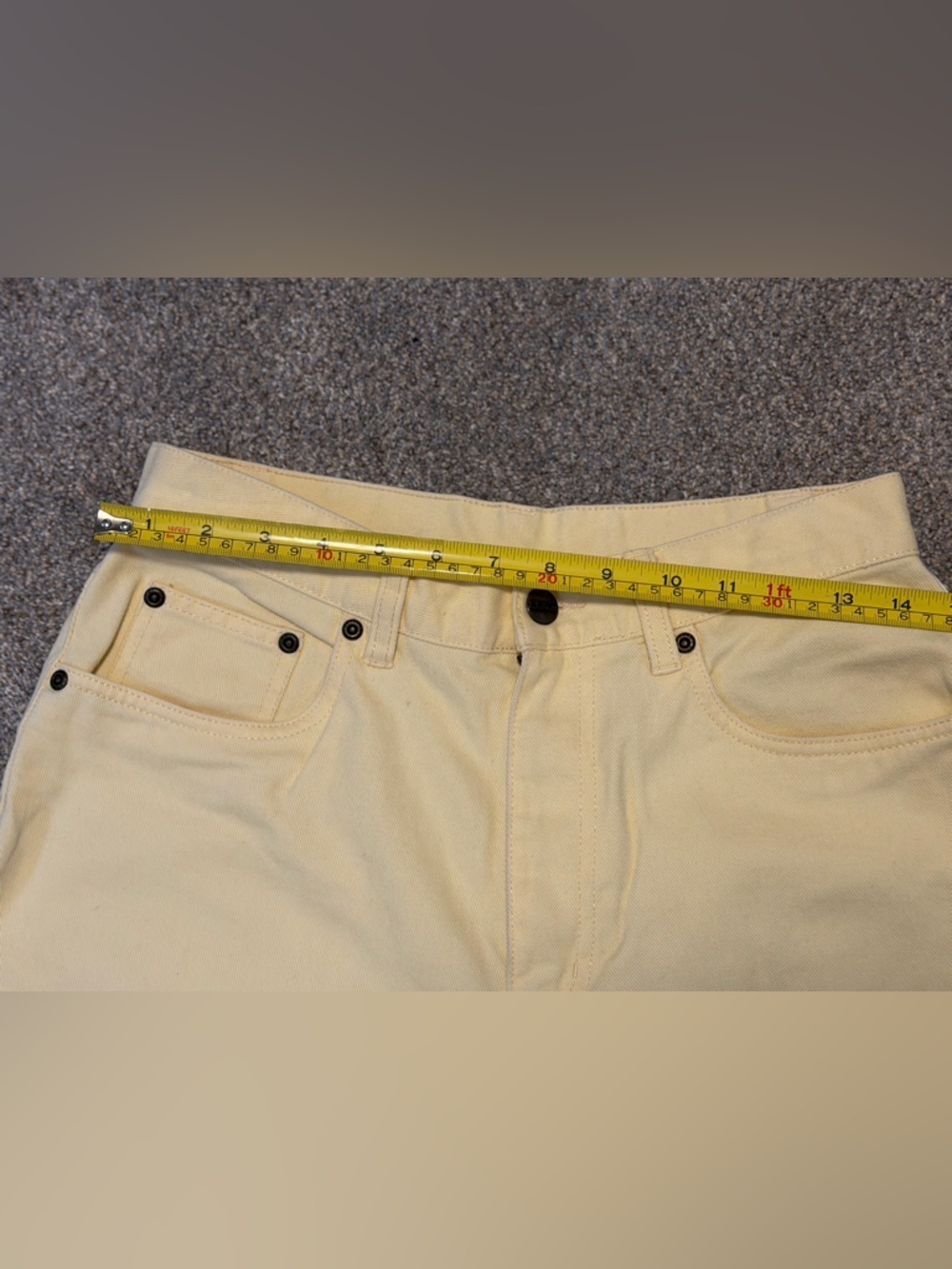 L.L. Bean Cream Cotton Cropped Pants Size 8 Utility Capri Straight Leg - Picture 7 of 8